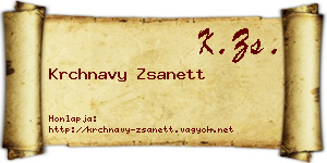 Krchnavy Zsanett névjegykártya